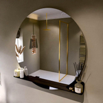 Mondiaz SPOT Badkamerspiegel - rond 120cm - spiegelplanchet - kleur Urban SW1235481