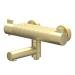 IVY Pact Badthermostaatkraan opbouw - draaibare baduitloop - omstel - Cooltouch - Geborsteld mat goud PVD SW1031156