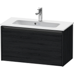 Duravit Ketho 2 wastafelonderbouwkast met 1 lade 68x39x44cm met greep antraciet eiken zwart mat SW772296