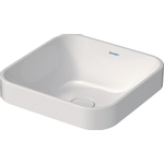 Duravit HappyD 2 Plus waskom vierkant zonder kraangat zonder overloop 40x40cm met keramische afdekkap wit SW297013