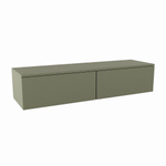 MONDIAZ ALAN MODULE Wastafelonderkast - 140x45x30cm - 2 lades - push to open - MDF - Army mat SW645662
