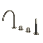 Hotbath Cobber Badkraan - badrand - draaibare mengkraan -2 functies - omstel - geborsteld nikkel SW440453