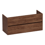 BRAUER Adore wastafelonderkast - 120x46x55cm - 2 softclose lades - greeploos - 1 sifon uitsparing - Forest Cacao SW1198216
