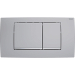 Geberit Twinline bedieningplaat met frontbediening voor toilet 34x18.5cm chroom mat SW242689