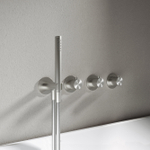 Hotbath Archie Afbouwdeel met inbouwdeel voor Inbouw bad/douche thermostaat 2 stopkranen zonder uitloop RVS SW721323