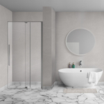 Aqua Vista Taviano Linea nisdeur - 110x200cm - incl. montageset - gunmetal SW1244458