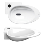 Clou First fonteinkom 38.8x24.6cm kraangat links Keramiek Wit SW9267