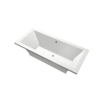 Xenz Society ligbad - 170x75cm - met overloop - zonder afvoer - Acryl Wit SW102898