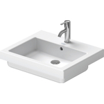 Duravit Vero inbouwwastafel 55x46.5cm met kraangat en overloop wit 0300003