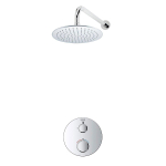 GROHE Grohtherm Regendoucheset Inbouw- - hoofddouche 20 cm - 1 functie - wandarm 35cm - chroom SW811907