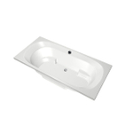 Xenz Kanaga ligbad - 190x90cm - met overloop - zonder afvoer - Acryl Wit SW103330