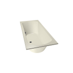 Xenz Lagoon ligbad - 180x80cm - met overloop - zonder afvoer - Acryl Pergamon SW103176