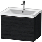 Duravit D-Neo wastafelonderkast 63.4x44x45.2cm 1 lade met softclose Eiken (zwart) Mat SW640663