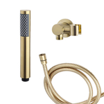 Wiesbaden Doucheset inbouw (wandarm, hoofddouche 30cm, handdoucheset) Geborsteld Messing *exclusief afbouw + inbouwdeel SHOWROOMMODEL BESCHADIGD - OUTLET UDEN STORE33134