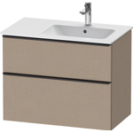 Duravit D-Neo wastafelonderkast 81x62.5x46.2cm 2 lades Linnen Mat SW641141