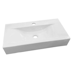 Best Design Class wastafel 59,5x32,5x11cm met 1 kraangat porselein SW9951
