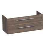 Saniclass EX wastafelonderkast 120x46x50cm 2 softclose lades zonder greep met 2 sifonuitsparingen MFC Legno Viola SW30716