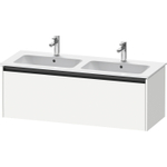 Duravit Ketho 2 wastafelonderbouwkast met 1 lade voor dubbele wastafel 128x48x44cm met greep antraciet wit mat SW771841