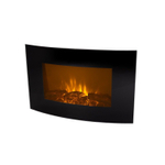 Eurom Valencia Sfeerhaard Wand 2000watt 14.5x88.3x56cm Metaal Glas Zwart SW486920