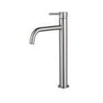 Fortifura Calvi Slim Wastafelkraan - 32cm - verhoogd - opbouw - Geborsteld RVS PVD (RVS) SW377859