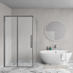 Aqua Vista Lokla Cuadra zijwand - 80x200cm - incl. montageset - gunmetal SW1186404