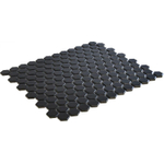 The Mosaic Factory Barcelona mozaïektegel - 26x30cm - wand en vloertegel - Zeshoek/Hexagon - Porselein Black Mat SW62220