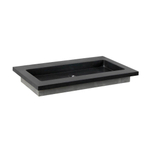 Forzalaqua Nova wastafel 80.5x51.5x9.5cm Rechthoek 0 kraangaten Natuursteen Graniet gezoet SW369942