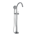 Brauer Chrome Edition Staande Badkraan - handdouche rond 3 standen - 2 gladde knoppen - PVD - chroom SW398028