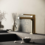 Hotbath Gal Wastafelmengkraan zonder waste Geborsteld messing PVD SW656083