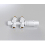 Rosani Classic universele radiator aansluitset recht en haaks mat wit OUTLETSTORE STORE32914