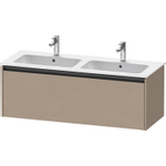 Duravit Ketho 2 wastafelonderbouwkast met 1 lade voor dubbele wastafel 128x48x44cm met greep antraciet Linnen mat SW773054
