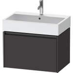 Duravit Ketho 2 wastafelonderbouwkast met 1 lade 68.4x46x44cm met greep antraciet grafiet supermat SW772342