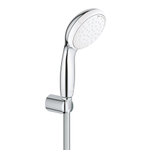 GROHE New Tempesta Handdoucheset - 2 straalsoorten - rond - met houder - gladde slang - 125cm - chroom SW108117