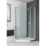 Crosswater Design New douchecabine vijfhoek 90x90x195cm zilver profiel helder glas SW276794