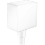 Hansgrohe Fixfit Square muuraansluitbocht m. terugslagklep mat wit SW297540
