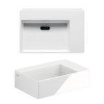 Clou Flush fontein 35.5x24.5cm zonder kraangat keramiek glanzend wit SW106236