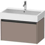 Duravit Ketho 2 wastafelonderbouwkast met 1 lade 78.4x46x44cm met greep antraciet basalt mat SW772691