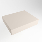 Mondiaz TOP 51 Topblad - 40x51x12cm - geschikt voor afdekplaat - Solid surface - Linen SW1024518