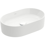 Villeroy & Boch Collaro opzetwastafel ovaal 56x36cm zonder overloop zonder kraangat wit SW336040