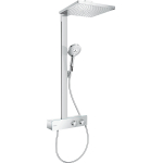 Hansgrohe Raindance E Square E300 1jet showerpipe:m. ShowerTablet 350 opbouw douchekraan thermostaat m. Raindance E300 1 jet hoofddouche chroom SW157199