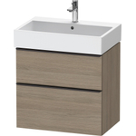 Duravit D-Neo wastafelonderkast 68.4x62.5x44.2cm 1 lade Eiken (terra) Mat SW641248