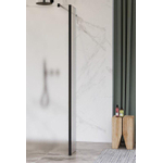 Fortifura Galeria zijwand - 40x200cm - mat glas - 8mm - met hoekprofiel - mat zwart SW925323