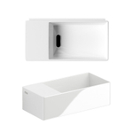 Clou New Flush fontein 35x18cm inclusief afvoerset zonder kraangat Keramiek Wit SW398985