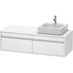 Duravit Ketho Wastafelonderkast 140x55x42.6cm 2 lades Standaard greep met softclose spaanplaat wit Mat 0300575