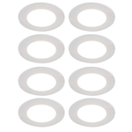 QAZQA Blanca Inbouwspot - set van 8 - 9x9cm - incl. LED - 3 staps dimbaar - IP44 - mat wit SW1209747