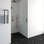 BRAUER Create Douchedeur - 100x200cm - profielloos - antikalk - 8mm veiligheidsglas - koper SW486584