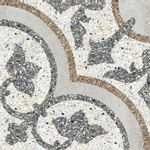 Paul & Co Ceramiche Terrazzo vloertegel - 25x25cm - 14mm - Vierkant - Casale Siena grigio mat SW159332