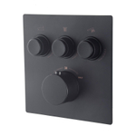 Wiesbaden Caral Klik Pro inbouw thermostatisch douche/badkraan 3 functies met inbouwdeel mat zwart SW717740