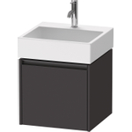 Duravit Ketho 2 wastafelonderbouwkast met 1 lade 48.4x46x44cm met greep antraciet grafiet supermat SW772089