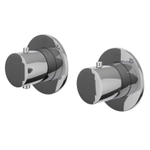 IVY Bond Afbouwdeel - voor Inbouwthermostaat - 2-weg - stop-omstel - symmetry - rond rozet - Chroom SW1030929